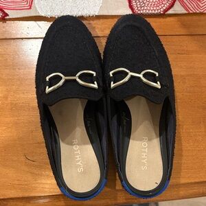 The Double Bit Loafer Mule. 
Rothy's slip on Black Loafers with Silver Accent